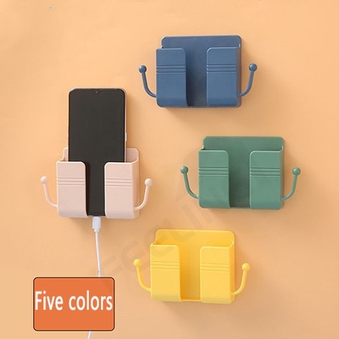 Giá Đỡ Sạc Điện Thoại Gắn Tường Kèm Móc Treo Điều Khiển Từ Xa Tiện Dụng