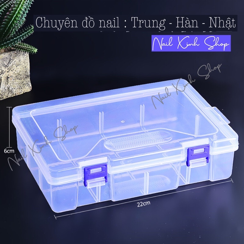 Hộp nhựa đựng dụng cụ nail tiện lợi
