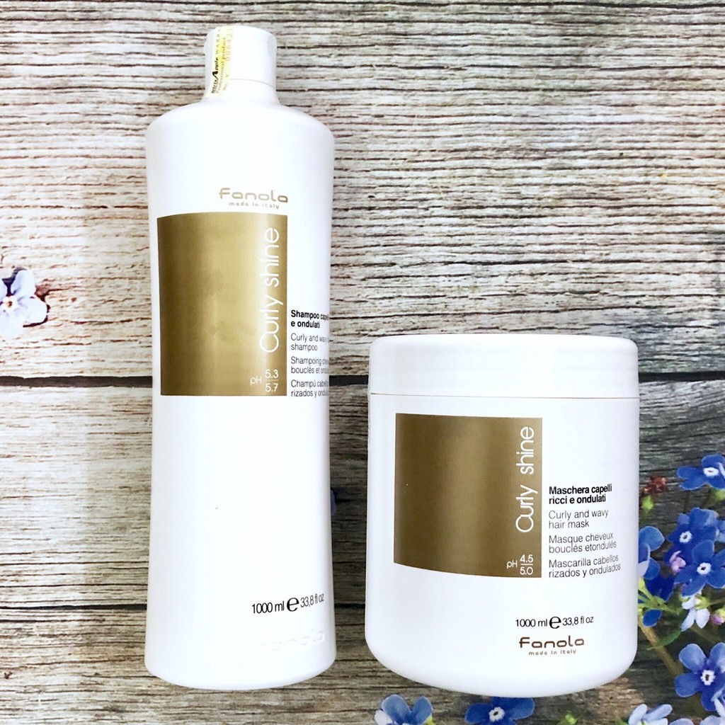 🇮🇹 Combo dầu gội và hấp dầu dưỡng tóc xoăn Fanola Curly & Wavy 1000mlx2