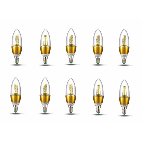 Bộ 10 bóng đèn led nhót có râu đuôi E14 5W siêu sáng , ánh sáng trắng, vàng