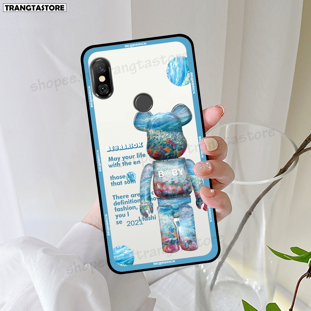 Ốp Xiaomi Redmi Note 5 / Note 5 Pro / Note 6 Pro in hình gấu Bearbrick,Mountain,xanh,đen,đỏ giá rẻ