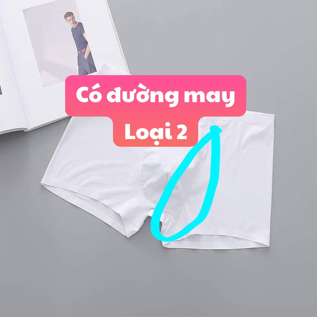 [free ship 50k + che tên đơn hàng] QUẦN LÓT NAM BOXER LỤA CAO CẤP KHÔNG ĐƯỜNG MAY (HÌNH THẬT)