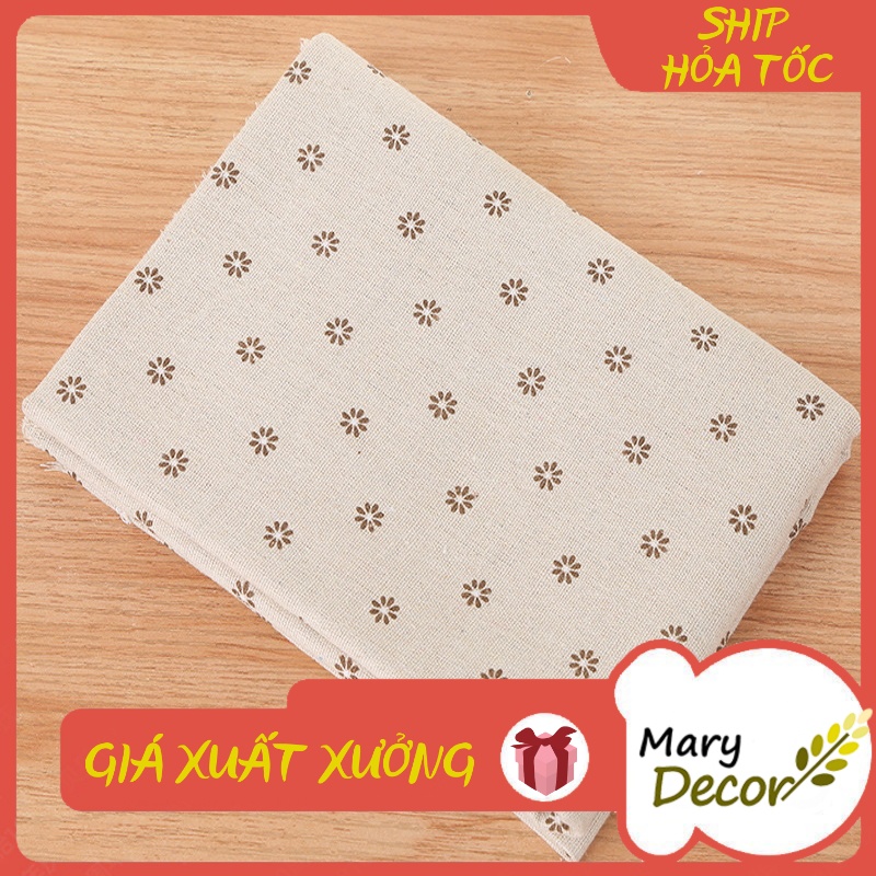 Vải linen họa tiết Hoa bi V-A07