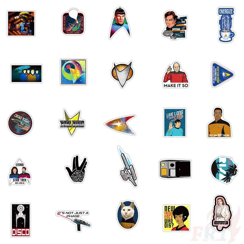 ❉ Star Trek Series 03 Stickers ❉ 50Pcs/Set DIY Fashion Luggage Laptop Skateboard Doodle Decals Stickers