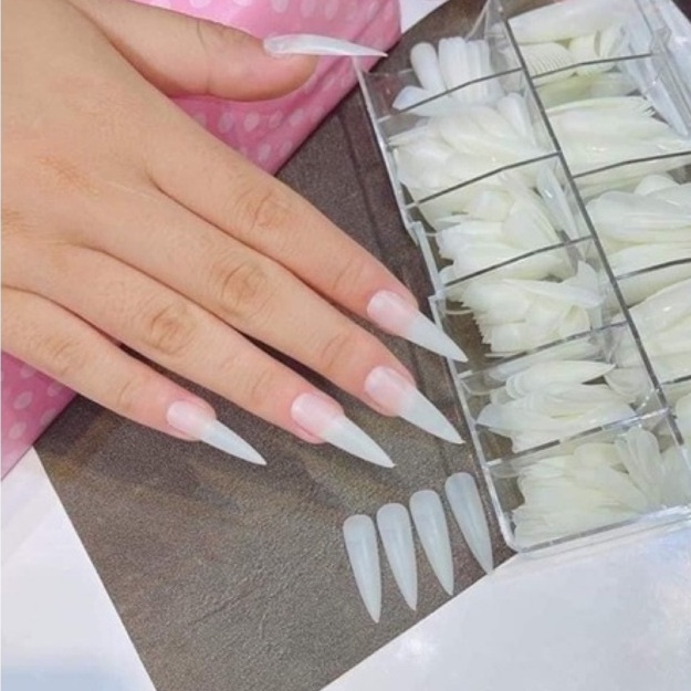 Móng up HSM các form bầu nhọn thang vuông hộp 500 móng ôm form không cần mài dũa phụ kiện nail giá rẻ uy tín VUA SƠN AS