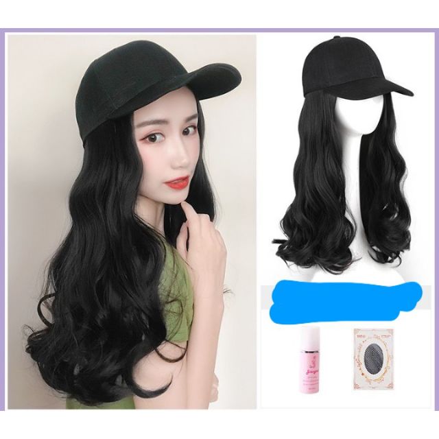 Tóc giả nữ đẹp ❤️ FREESHIP ❤️❤️ nguyên đầu mũ xoăn đuôi