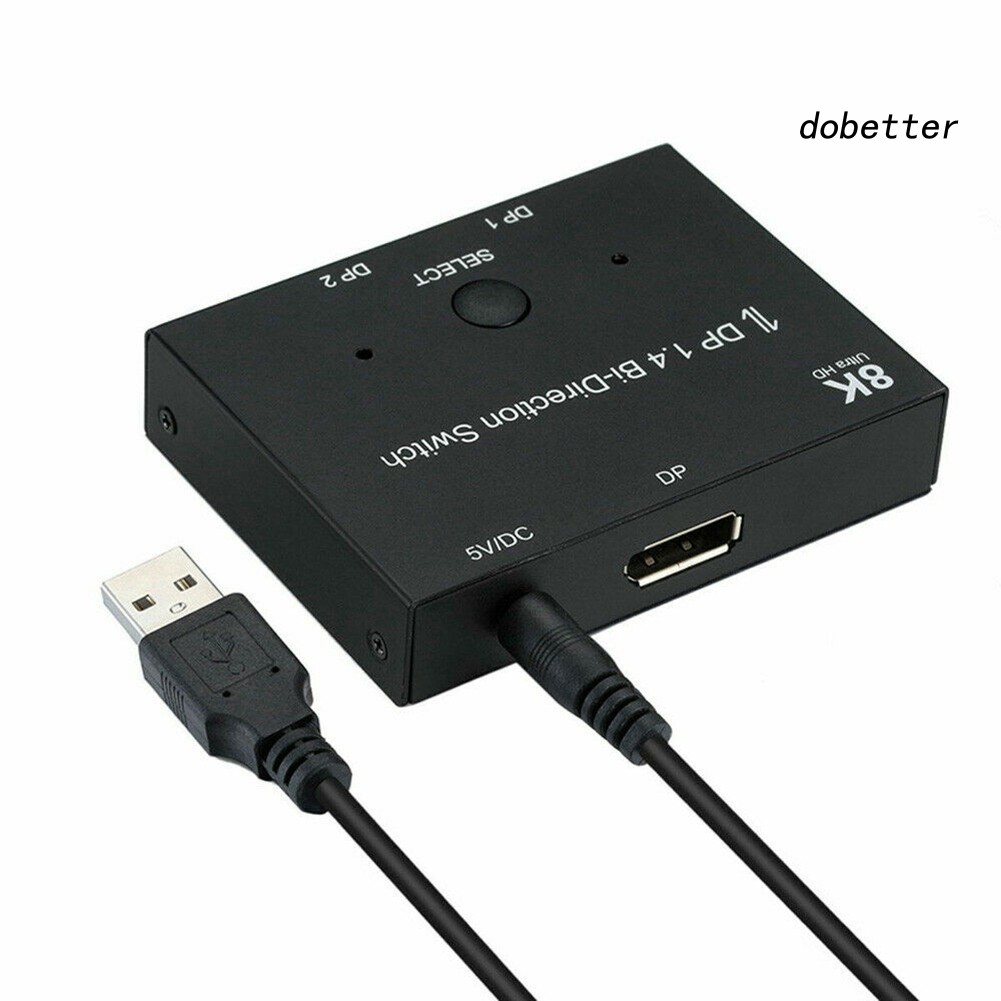 Đầu chia cổng Displayport 8K DP 1 vào 2 ra dành cho card đồ họa HDTV