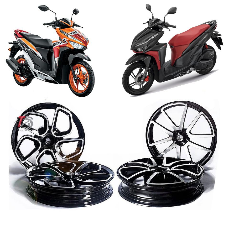 VÀNH Mâm chemco power  vario125 vario150 pcx click indonesia 14in  penta  2.15-2.50 đen chrome