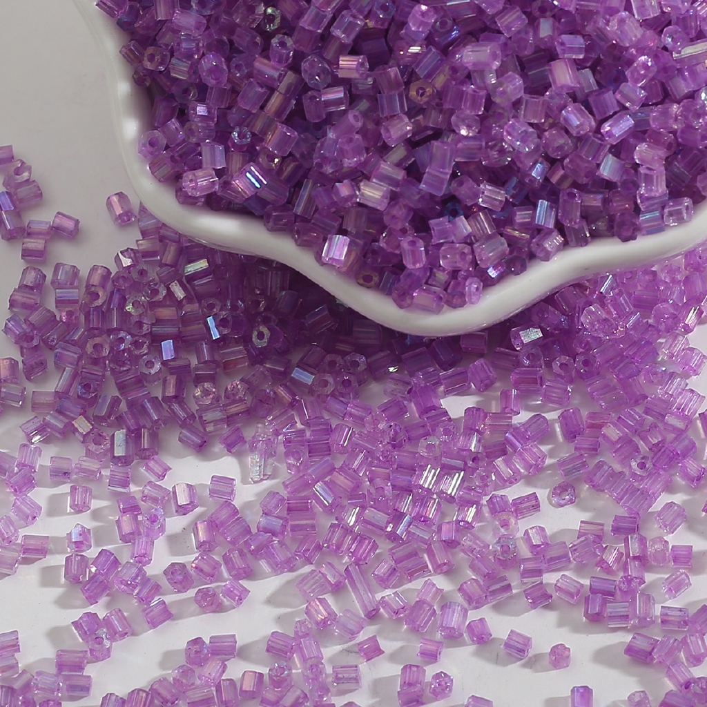 Túi 700 hạt thủy tinh hình trụ 2mm dùng làm trang sức thủ công diy