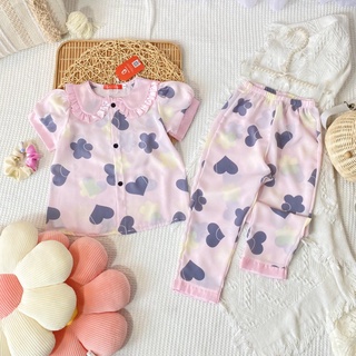 Bộ quần áo ngủ pijama cộc tay thiết kế từ lụa mango họa tiết xinh xắn cho - ảnh sản phẩm 3