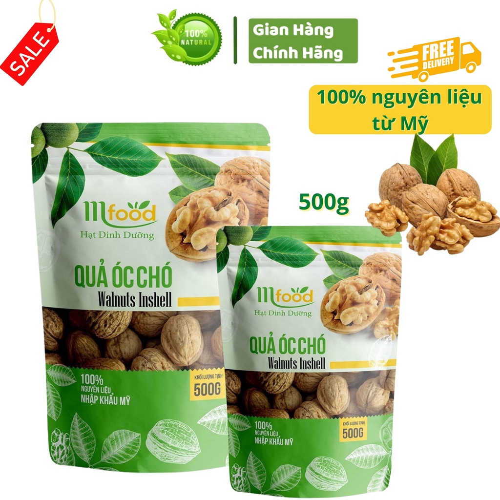 Hạt óc chó sấy mỹ ⚡Mfood⚡ quả óc chó sấy khô - Thơm ngon,dinh dưỡng nhập khẩu mỹ chất lượng|Hạt dinh dưỡng