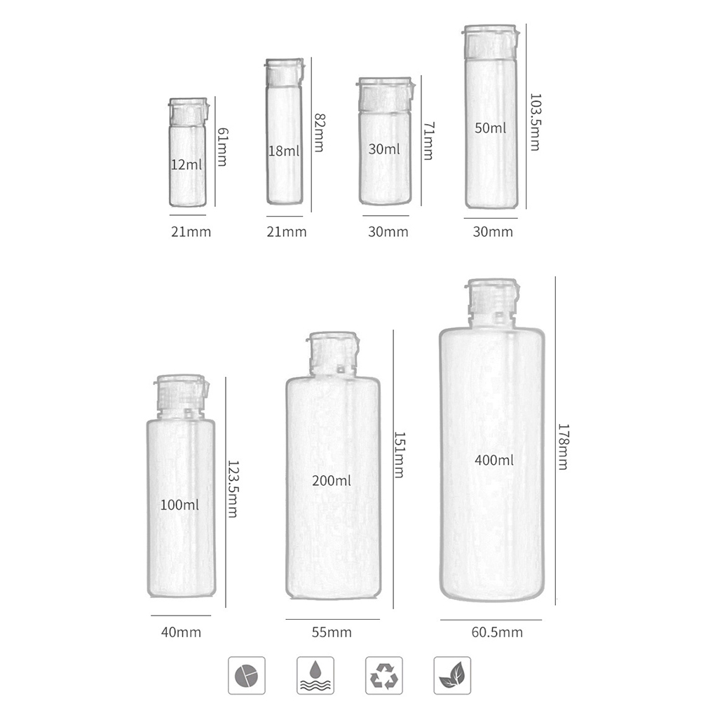 Lọ rỗng chiết mỹ phẩm / dầu gội / sữa tắm bằng silicon tiện lợi cho du lịch