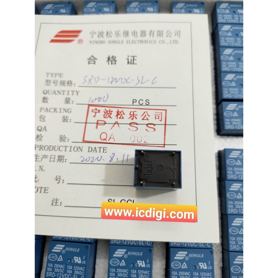SRD-12VDC-SL-C Relay Rơ le Songle 5 chân 12V 10A