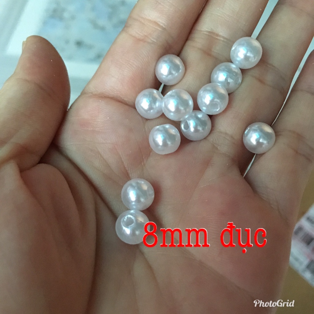 Cườm phủ size 3-14mm LOẠI TỐT (nhựa ngọc trai)