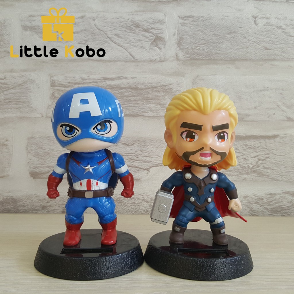 Mô Hình Marvel Lắc Đầu Năng Lượng Mặt Trời Mô Hình Trang Trí Xe Hơi Máy Tính