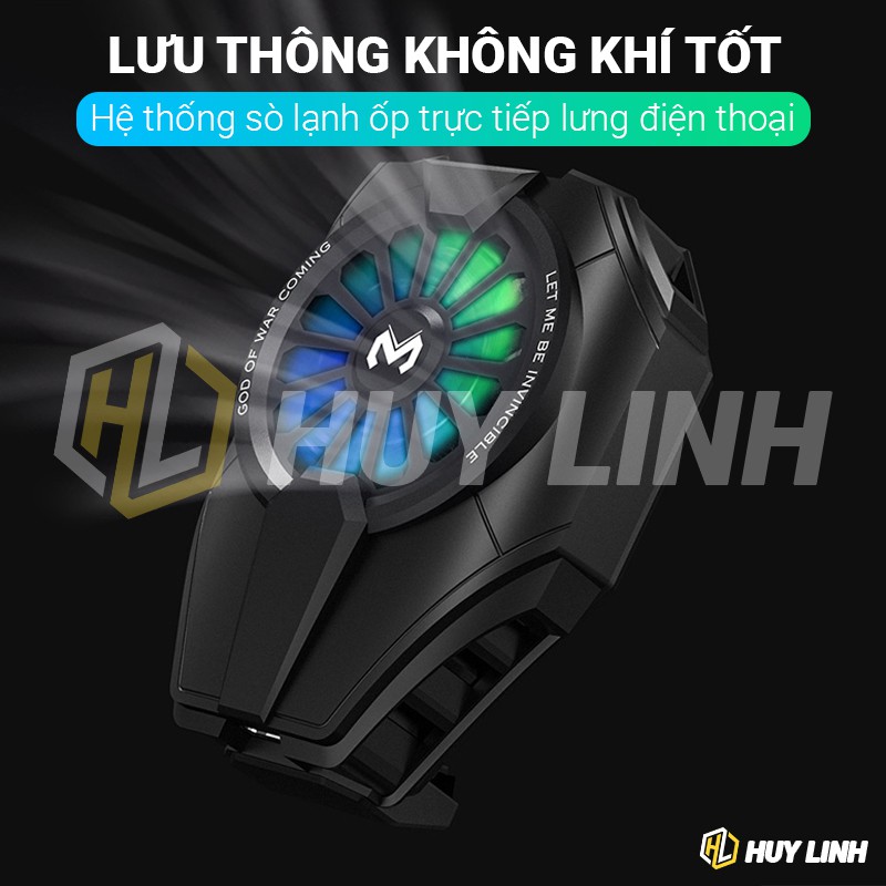 [Mã ELHA22 giảm 5% đơn 300K] Sò lạnh quạt tản cho điện thoại Memo DL06 Led RGB tốc độ quạt 7000RPM