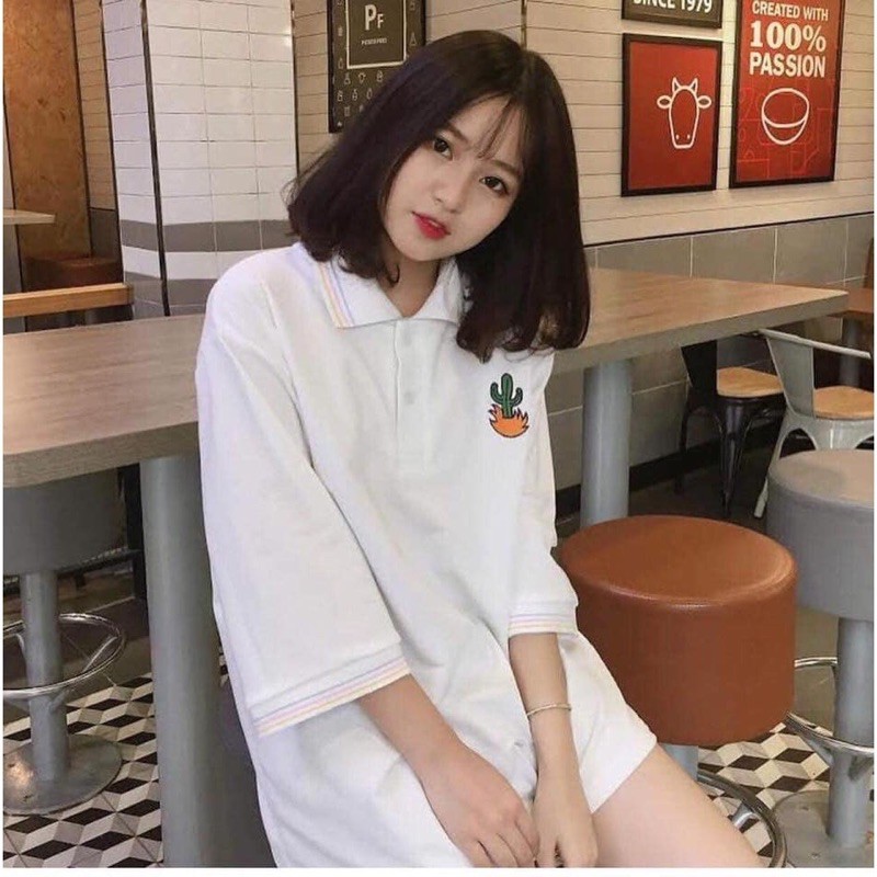 Áo thun tay lỡ POLO có cổ , form rộng giấu quần ,form 65kg đổ lại mặc đẹp nhé ! | BigBuy360 - bigbuy360.vn