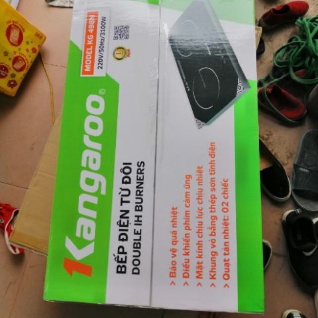 Bếp đôi điện từ và hồng ngoại Kangaroo Kg498n