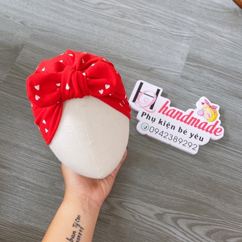 turban vải cho bé yêu ( nón sơ sinh 4-7kg)