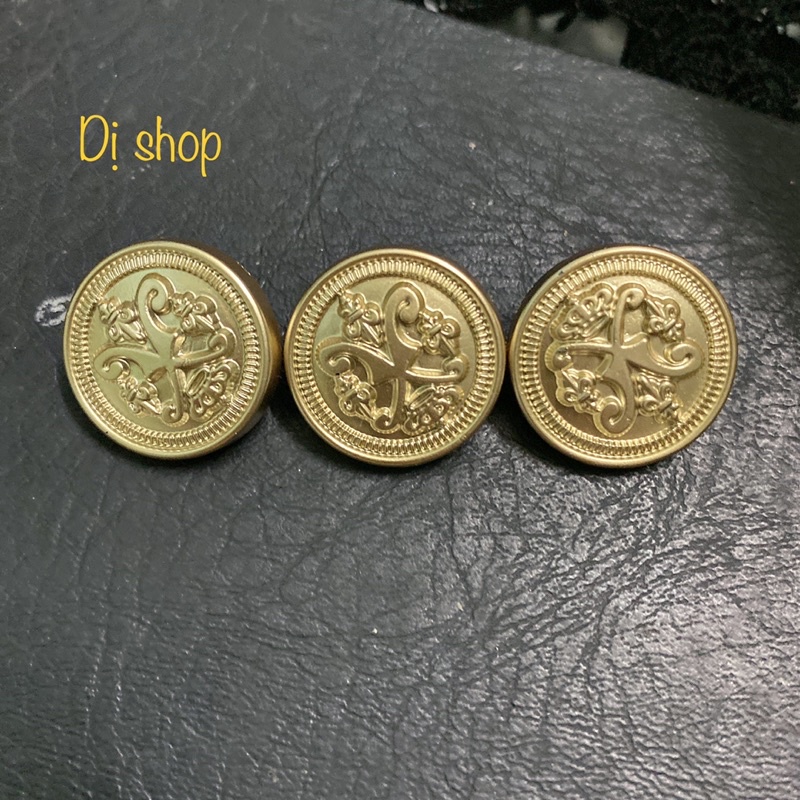 Set 5 NÚT NHỰA GIẢ ĐỒNG SIZE 2.1cm