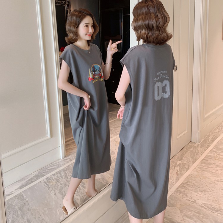 (ORDER) Váy thun bầu ba lỗ dáng dài rộng suông thoải mái