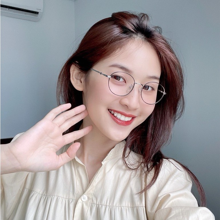 Gọng kính cận nam nữ Lilyeyewear mắt tròn kim loại dễ đeo thời trang 2841 | BigBuy360 - bigbuy360.vn