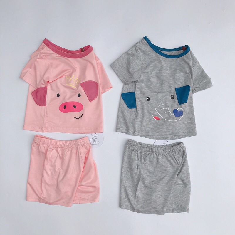 [RẺ VÔ ĐỊCH] Bộ cotton lạnh kwoo mom cộc tay cho bé