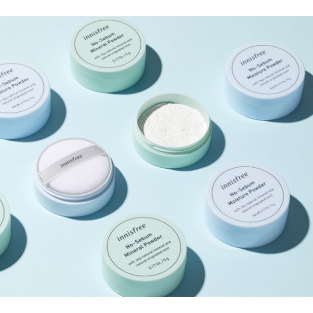 Phấn phủ bột Innisfree No Sebum Mineral / Moisture Powder 5gr