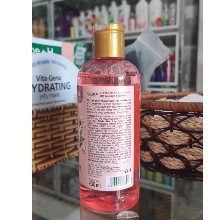 Sữa tắm Purité CHERRY BLOSSOM GEL mềm mịn da hoa anh đào 250ml