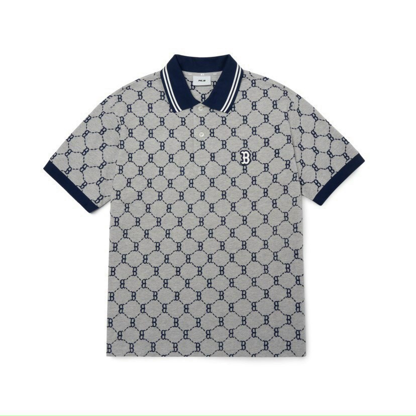 ÁO THUN CỔ BẺ POLO MLB MONOGRAM FULL NY,ÁO POLO NAM NỮ CAO CẤP COTTON ĐANH