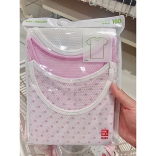 [SALE SOCK] COMBO SET 3 ÁO UNIQLO CHO BÉ GÁI (1 set 3 màu trắng, hồng, tím) UNIQLO AUTH