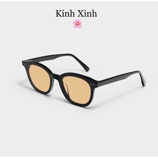 Kính râm, Kính màu Mắt tròn vàng bản nhựa thời trang