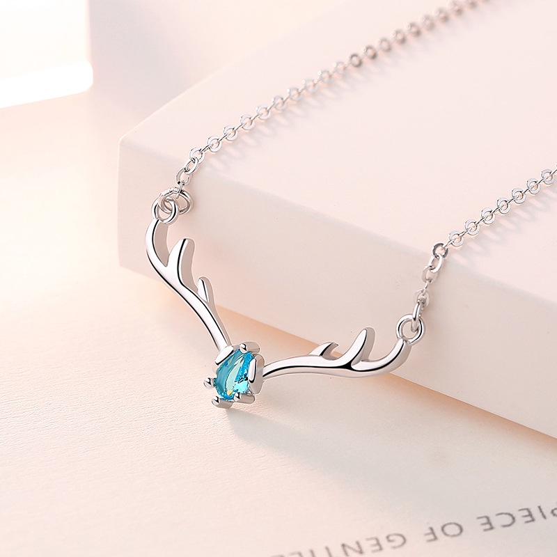 Dây Chuyền Mặt Sừng Nai Phong Cách Nhật Hàn Đơn Giản Cho Nữ