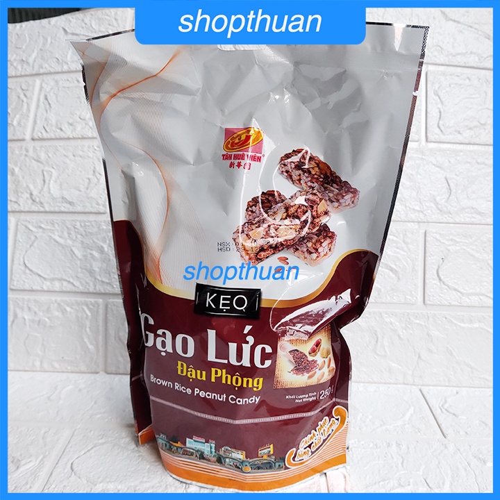 Kẹo gạo lức đậu phộng Tân Huê Viên túi 250g