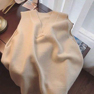 Áo gile len dệt kim nữ uzzlang cổ chữ V dáng len trơn vintage 3 màu basic hàng quảng châu cao cấp; A11 - BONMIE | WebRaoVat - webraovat.net.vn