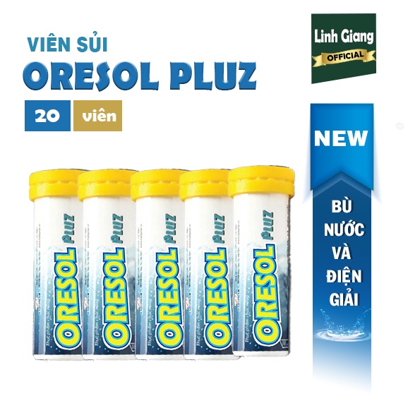 Viên sủi Oresol Pluz tăng cường sức đề kháng, giải khát, bù nước và điện giải (10 viên)