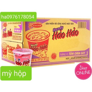 Mì hảo hảo chua cay 30 gói / 1 thùng ( có gói và ly Handy)