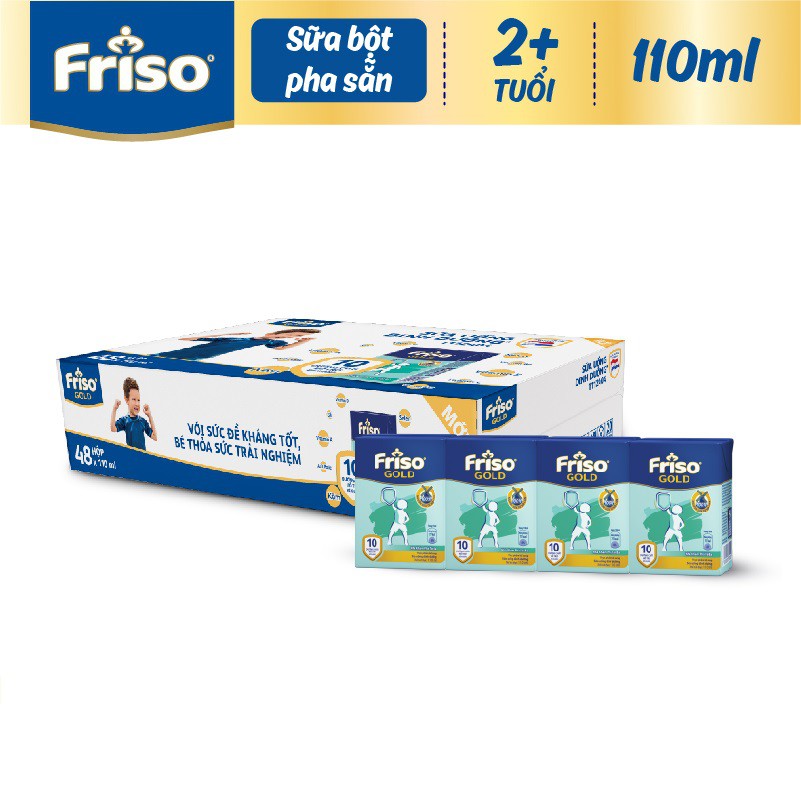 Thùng 48 hộp Sữa uống dinh dưỡng Friso Gold (110ml/hộp)