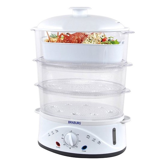 Nồi hấp 3 tầng đa năng Braburg B3L 8.5l, bảo hành 12 tháng | BigBuy360 - bigbuy360.vn