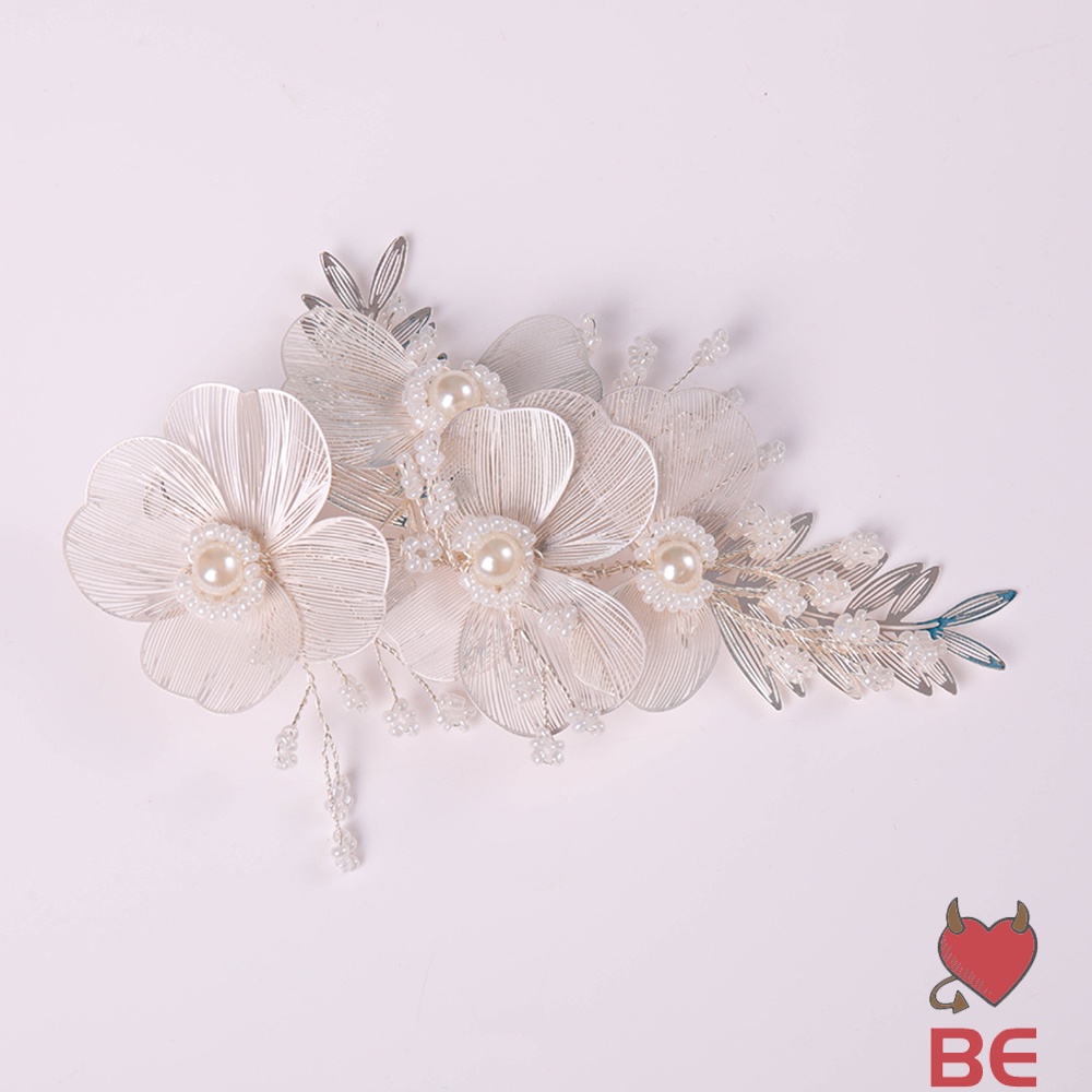 Phụ kiện cài tóc/ đeo cổ tay/ cài ngực áo YADORNOS thiết kế hoa handmade đính hạt ngọc trai nhân tạo thời trang cho nữ