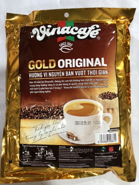 Cafê 3in1 VinaCafe Gold Original (1bịch x 24gói)