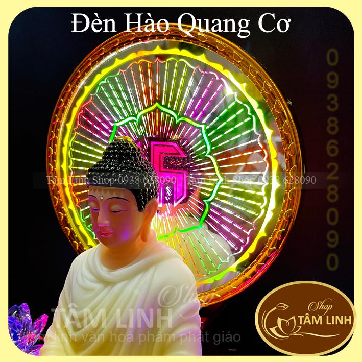 Đèn hào quang bàn thờ Phật, hào quang Tượng Phật, sử dụng đèn LED tiết kiệm điện.