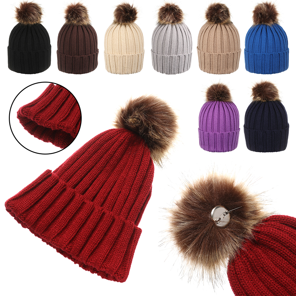 Mũ Len Đính Banh Xù Thời Trang Nữ Tính