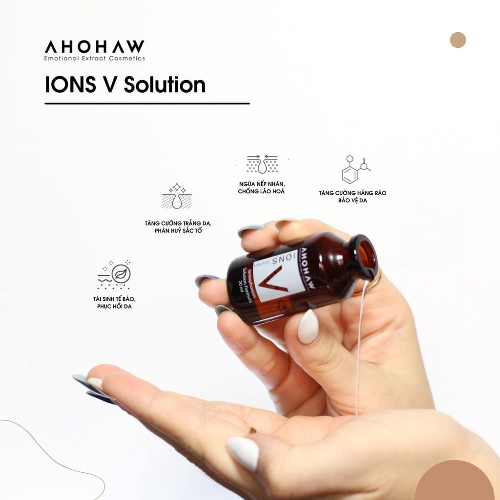Tế Bào Gốc Ahohaw IONS V Solution Phục Hồi Da Chuyên Sâu Cao Cấp
