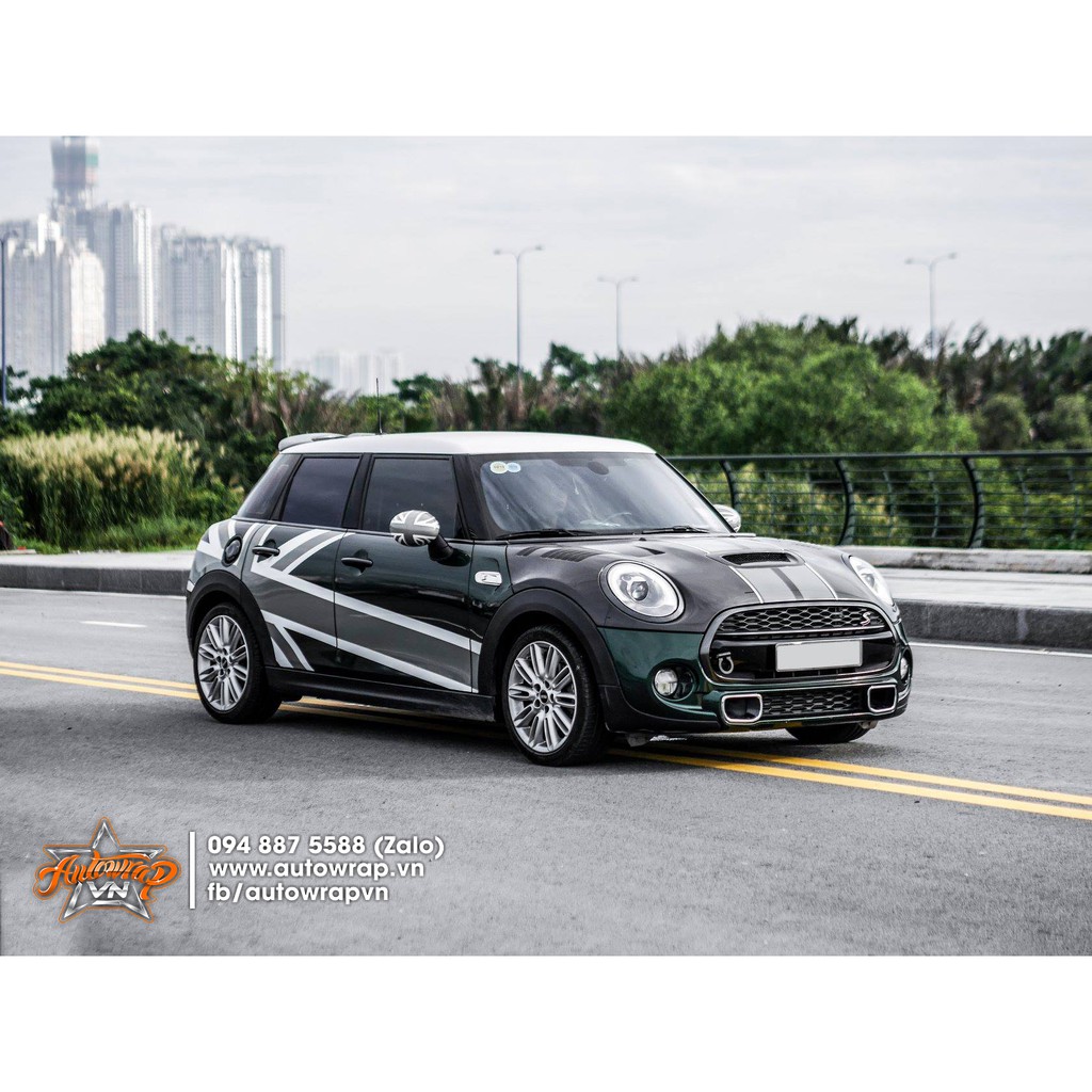 Tem họa tiết xe Mini Cooper S UK Flag - Tem họa tiết ô tô, tem dán sườn xe thể thao
