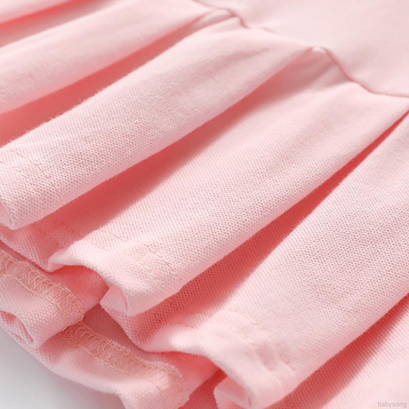 Đầm thun polo tay ngắn in hình quả cherry cho bé gái