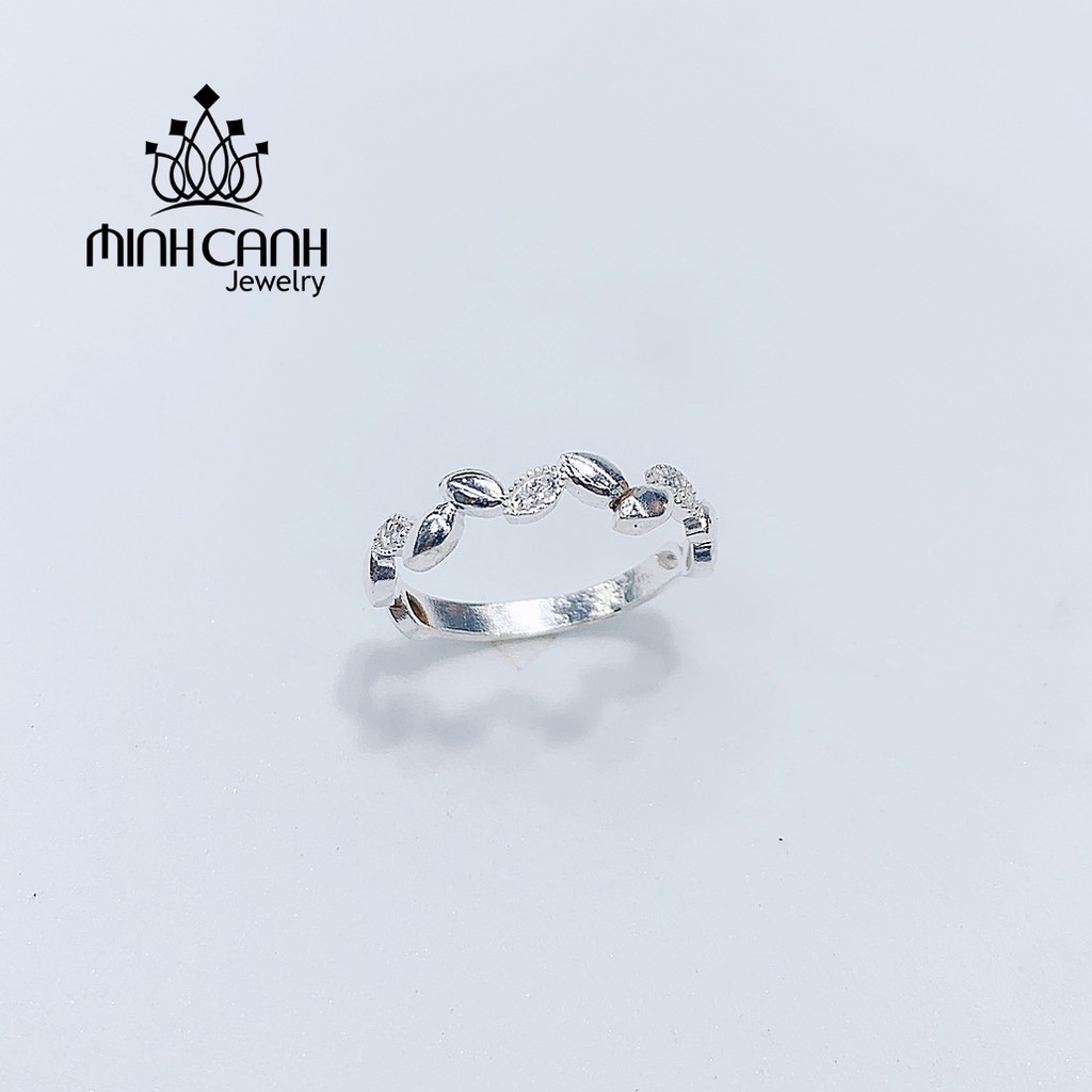 Nhẫn Bạc Nữ Xếp Lá So Le - Minh Canh Jewelry