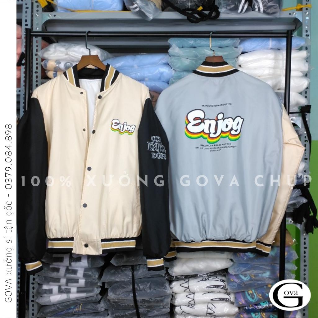 Áo Khoác Bomber ENJOG Dù 2 Lớp Nam Nữ Ullzang GOVA