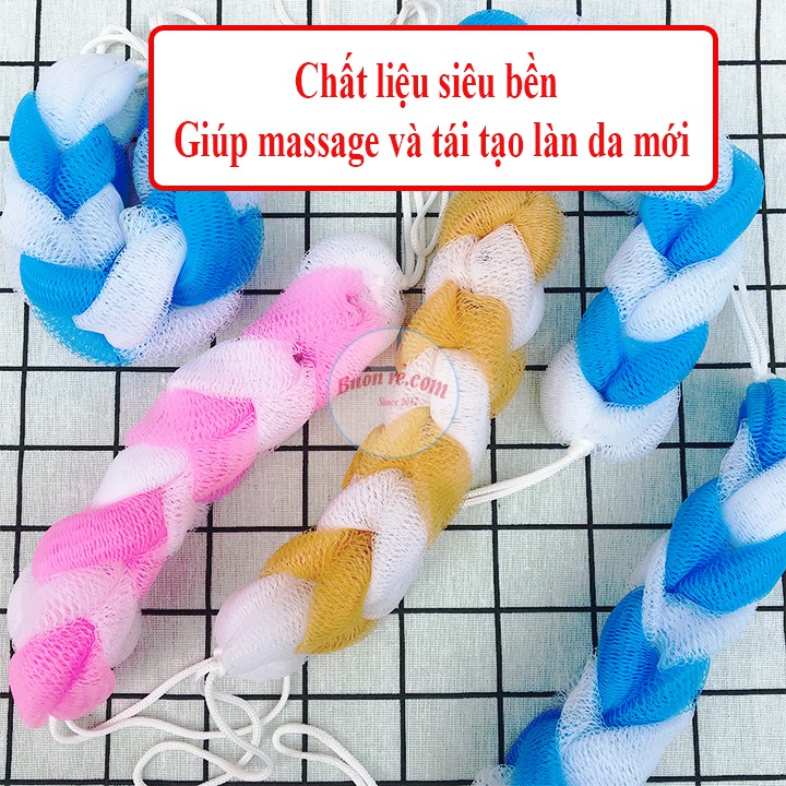 Bông tắm dài 2 màu chất liệu PE mềm mịn 01039