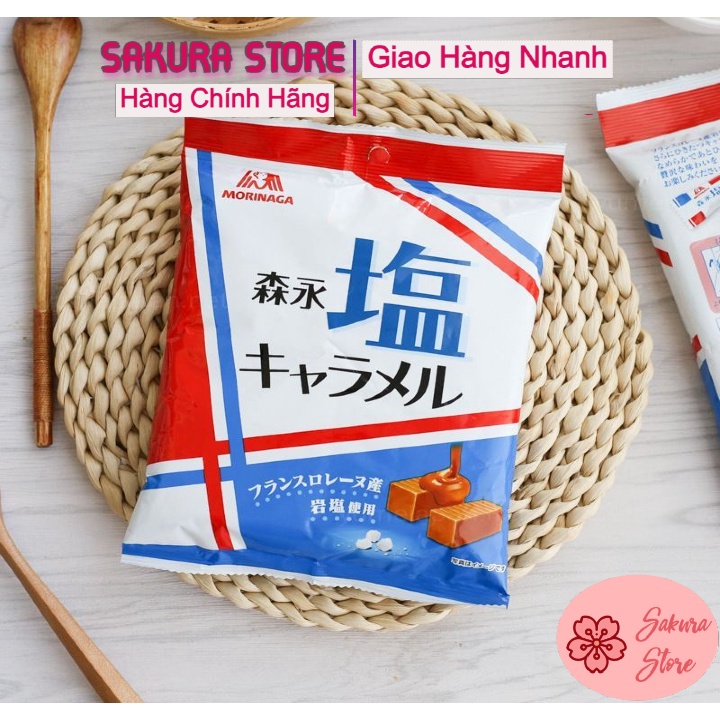 Kẹo caramen muối Morinaga gói 92g Nhật Bản